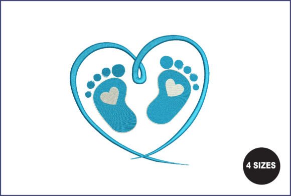 Baby Footprint Embroidery