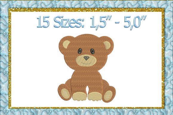 Bear Machine Embroidery Design