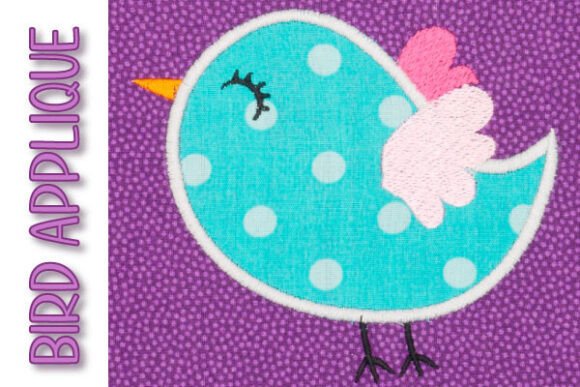 Bird Applique Embroidery Design