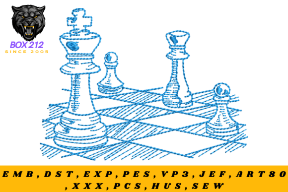Chess Embroidery Design