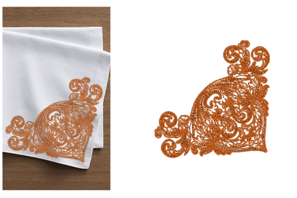 Corner Crown Embroidery Designs