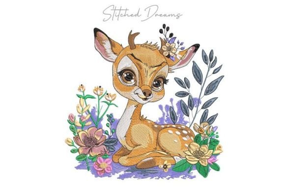 Deer Embroidery Design