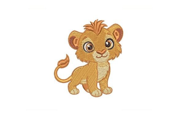 Lion Cub Embroidery Design