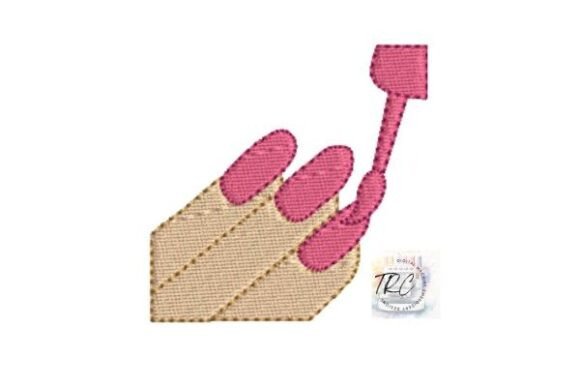 Nail Polish Emoji Embroidery Design