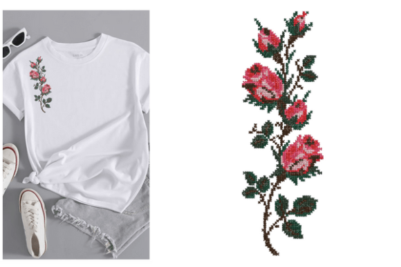 Pink Branch Embroidery Designs